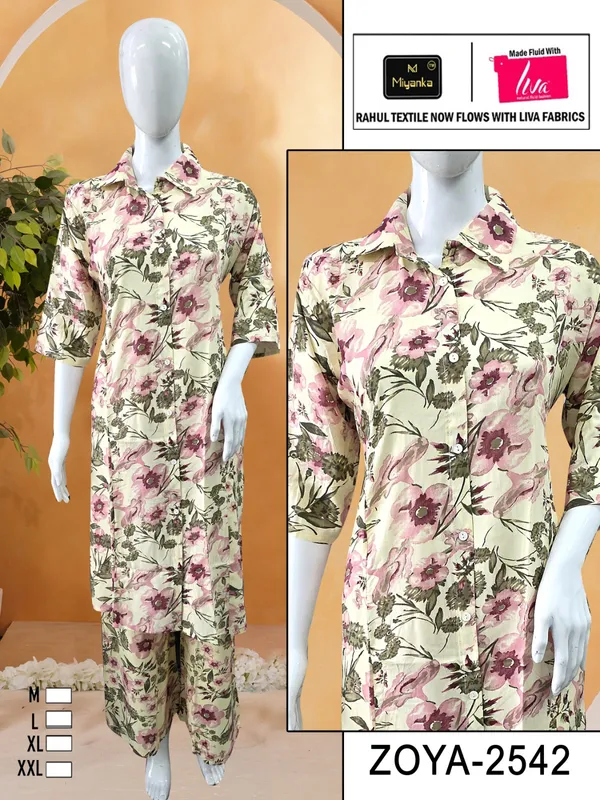 White_Premium_Rayon_Kurti_Plazzo_Set_For_Women