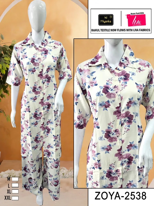 Blue_Premium_Rayon_Kurti_Plazzo_Set_For_Women