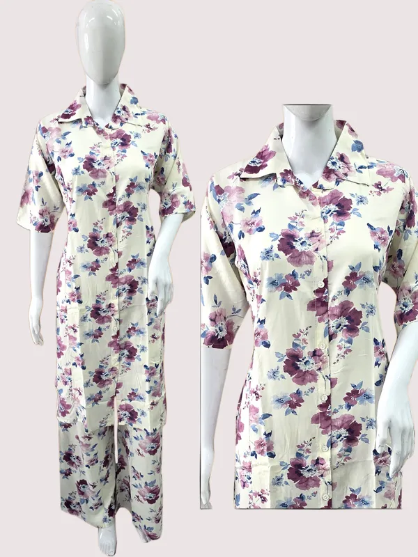 Blue_Premium_Rayon_Kurti_Plazzo_Set_For_Women
