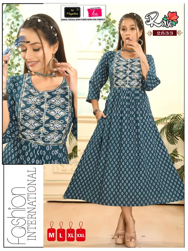 Blue_Premium_Rayon_Flare_Kurti_For_Women