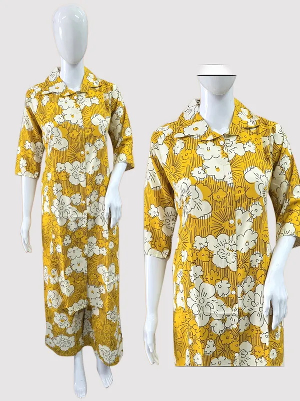 Yellow_Premium_Rayon_Kurti_Plazzo_Set_For_Women