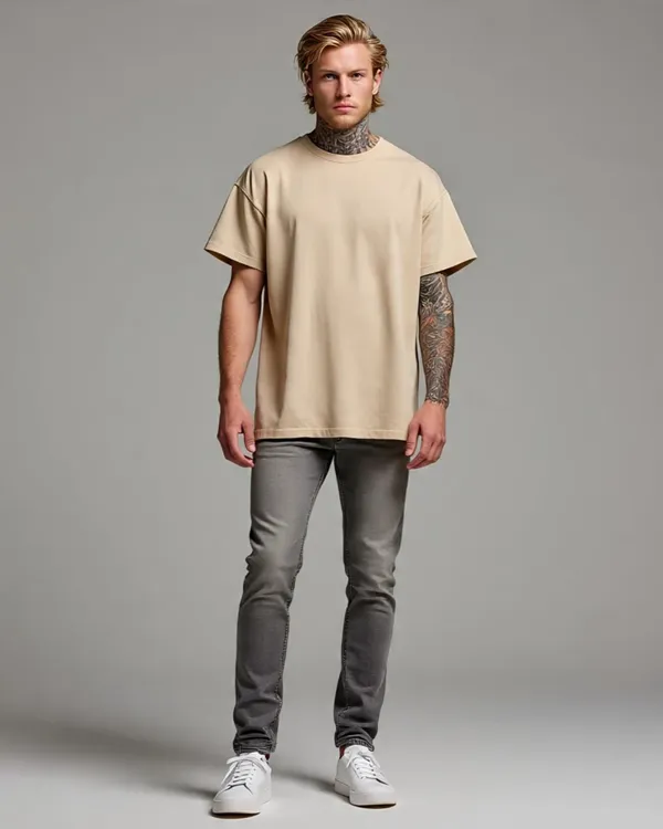 Biege_Oversized_T-Shirt_For_Unisex