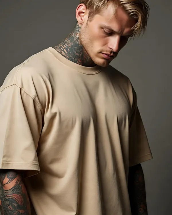 Biege_Oversized_T-Shirt_For_Unisex
