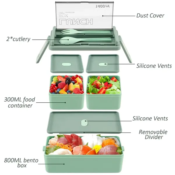 Green_&_Pink_Bento_Box_Adult_Lunch_Box__Leakproof,_Eco-Friendly,_Picnic_&_School_Pack_Of_2