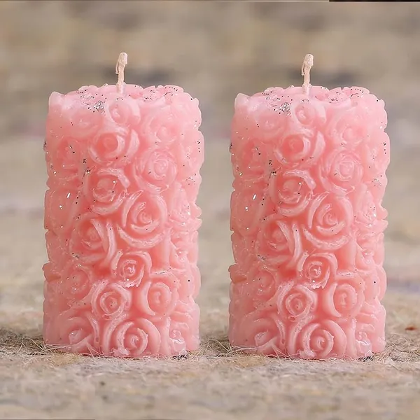 Multicolour__Rose_Flower_Shape_Candle_for_Home_Decor