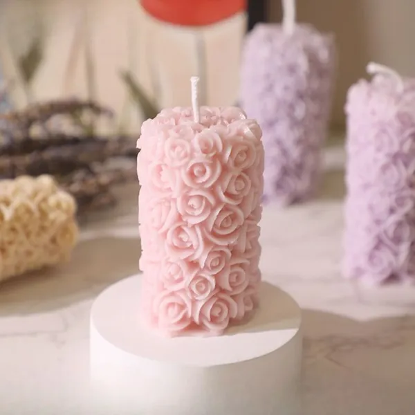 Multicolour__Rose_Flower_Shape_Candle_for_Home_Decor