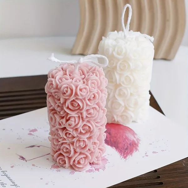 Multicolour__Rose_Flower_Shape_Candle_for_Home_Decor