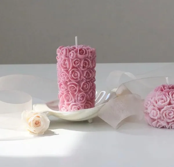Multicolour__Rose_Flower_Shape_Candle_for_Home_Decor