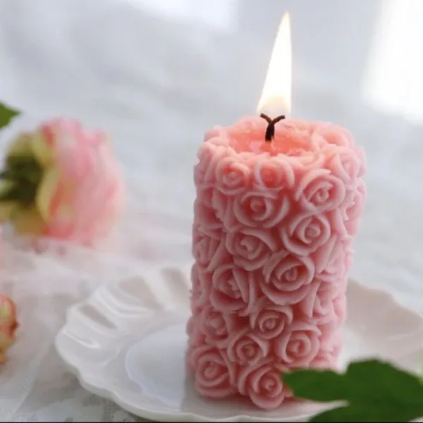 Multicolour__Rose_Flower_Shape_Candle_for_Home_Decor