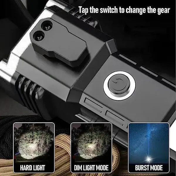Black_Rechargeable_Led_Torch_Flashlight_3W_-_Emergency_Hammer,_500M_Beam,_5_Light_Modes,_Waterproof_&_Shockproof