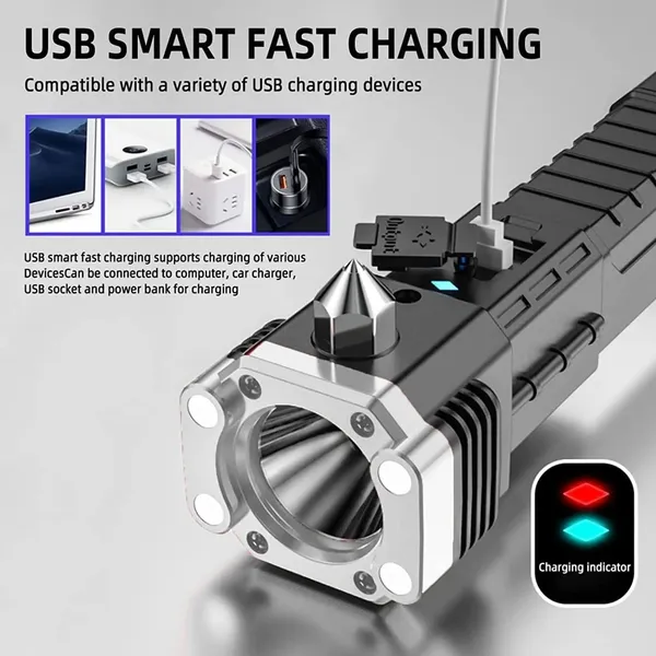 Black_Rechargeable_Led_Torch_Flashlight_3W_-_Emergency_Hammer,_500M_Beam,_5_Light_Modes,_Waterproof_&_Shockproof
