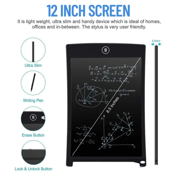 Multicolor_12"_Inch_Lcd_Writing_Pad_|_Digital_E-Note_Slate_For_Kids_&_Office_|_Stylus_Included_