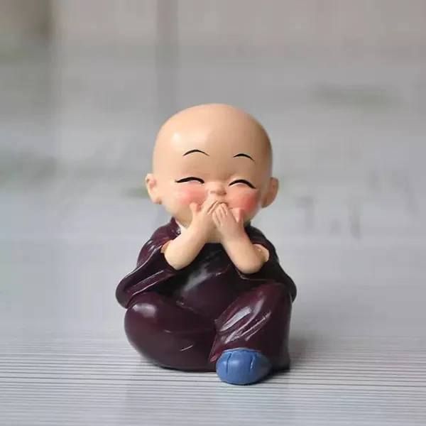 Multicolour_Set_Of_4_Miniature_Buddha_Monk_Statues_For_Home_Decor_And_Gifts_(Small)_Resin