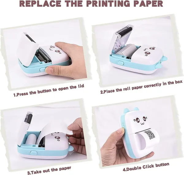 White_Mini_Portable_Pocket_Printer_With_Usb_Cable-_Ink_Less_Instant_Thermal_Printer