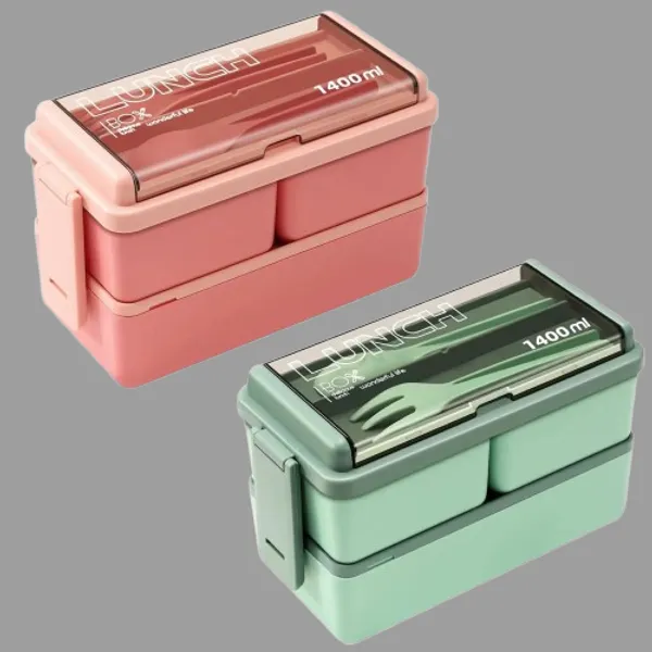 Green_&_Pink_Bento_Box_Adult_Lunch_Box__Leakproof,_Eco-Friendly,_Picnic_&_School_Pack_Of_2