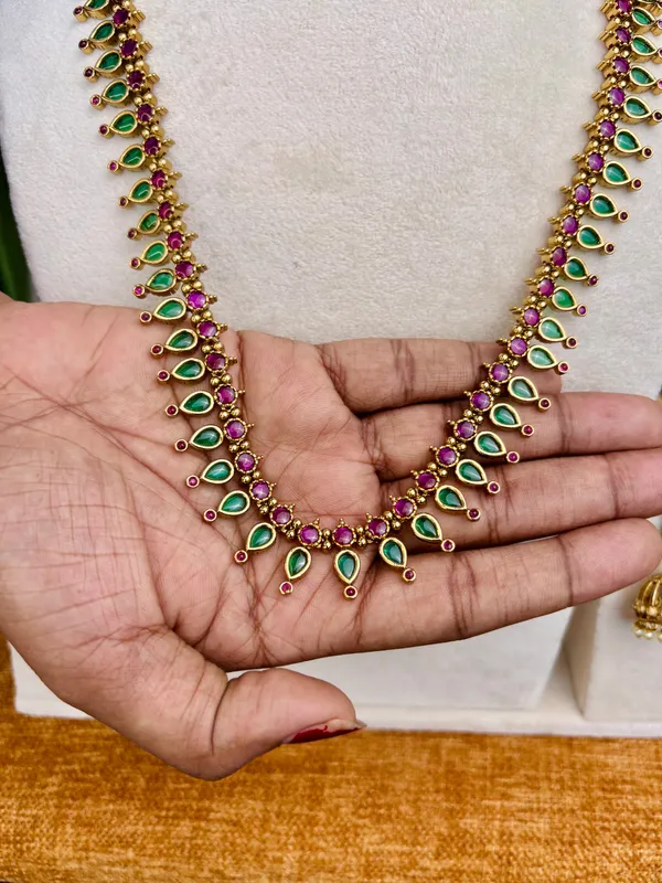 Multicolor_Mayur_Leela_Haram_Necklace_For_Women