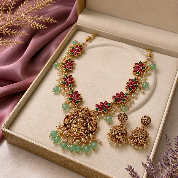 Divya_Lakshmi_lotus_Temple_Necklace_Set_EN_049