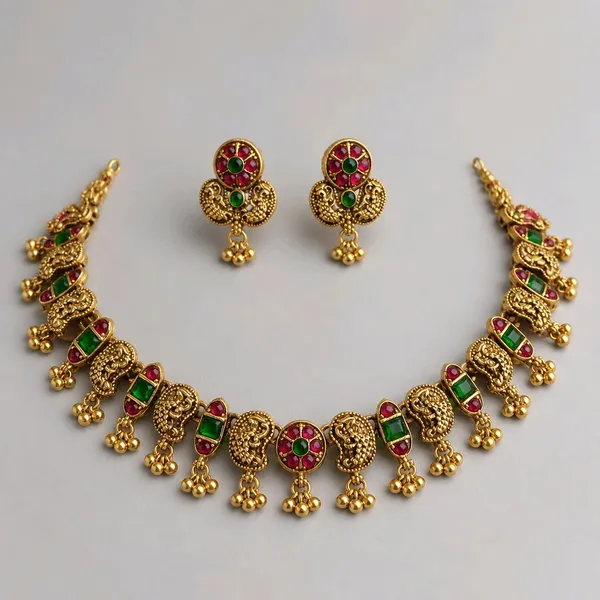 Manikya_Mayura_Necklace_Set-Multi