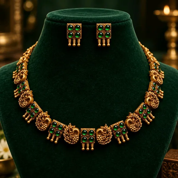 Mayura_Ratna_Choker_Set-Green