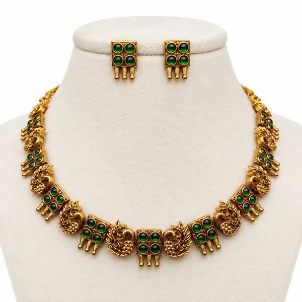 Mayura_Ratna_Choker_Set-Green
