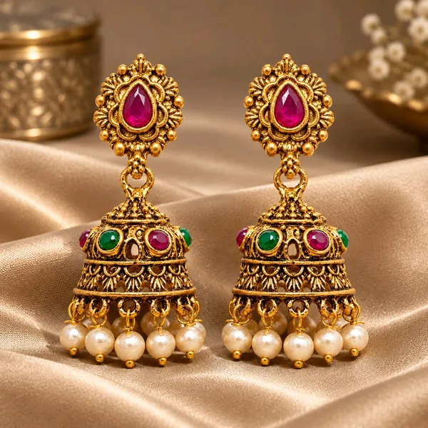 Ratna_Pearl_Jhumka_Earrings