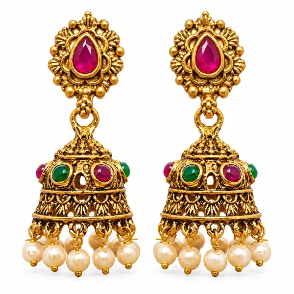 Ratna_Pearl_Jhumka_Earrings