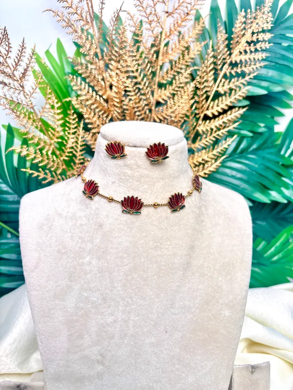 Padmika_Lotus_Bloom_Necklace_Set