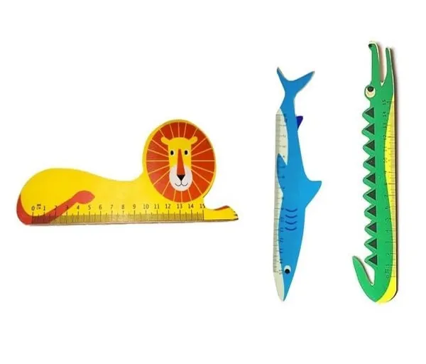 Unleash_Fun_&_Function_with_Unique_Wooden_3_Set_of_(Lion_+_Fish_+_Crocodile)_Shaped_Ruler/Wood_Ruler_for_Kids,_Wooden_Scale,_A_Quirky_Twist_to_Essential_Stationery_-_15cm