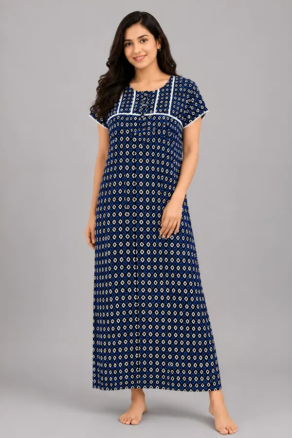 Evolove_Women's_Cotton_Button_Down_Long_Nighty_|_Soft_Breathable_Printed_Full_Length_Night_Gown_with_Lace_Yoke_&_Lace_Sleeves_|_Premium_Sleepwear_&_Home_Wear_|_Front_Button_Closure_with_Lace