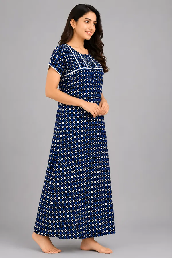 Evolove_Women's_Cotton_Button_Down_Long_Nighty_|_Soft_Breathable_Printed_Full_Length_Night_Gown_with_Lace_Yoke_&_Lace_Sleeves_|_Premium_Sleepwear_&_Home_Wear_|_Front_Button_Closure_with_Lace