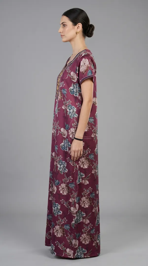 Evolove_Printed_Nighty_Maxi_for_Women_|_Alpine_Fabric_with_Side_Pocket_and_Neckline_Embroidery_|_Short_Sleeves_Full_Length_Night_Wear_Gown