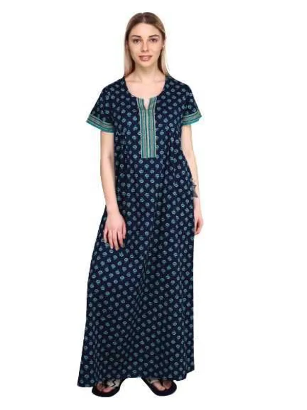 Evolove_Cotton_Nighty_Maxi_for_Women_with_Side_Pocket_|_Printed_Short_Sleeves_Full_Length_Night_Wear_Gown