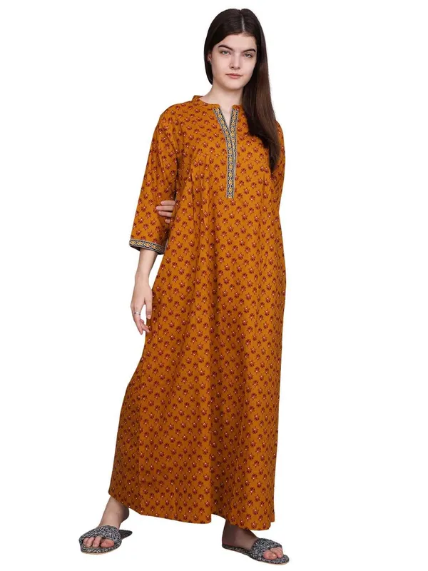 Evolove_Cotton_Nighty_Maxi_for_Women_with_Side_Pocket_|_Printed_Full_Length_Night_Wear_Gown_Short_Sleeves