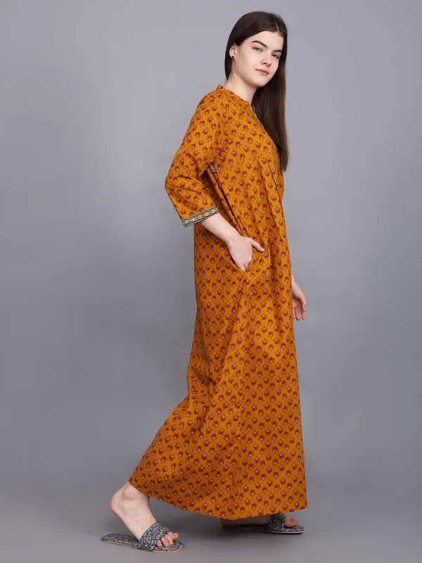 Evolove_Cotton_Nighty_Maxi_for_Women_with_Side_Pocket_|_Printed_Full_Length_Night_Wear_Gown_Short_Sleeves