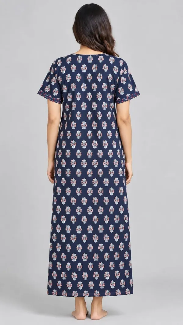 Evolove_X_Baghban_100%_Pure_Cotton_For_Comfort_|_Button_down_style_with_Lace_|_Heritage_Floral_Print_Soft_&_Comfortable_Nightgown_For_Women_|_Cotton_Maxi_Nighty_&_Everyday_Sleepwear
