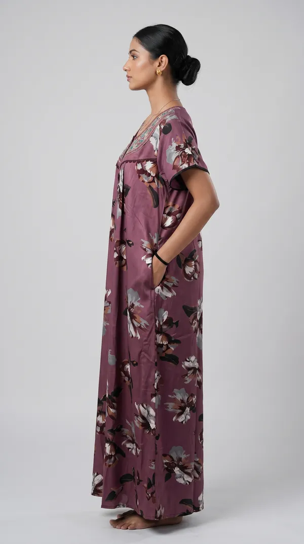 Evolove_Printed_Nighty_Maxi_for_Women_|_Alpine_Fabric_with_Side_Pocket_and_Neckline_Embroidery_|_Short_Sleeves_Full_Length_Night_Wear_Gown