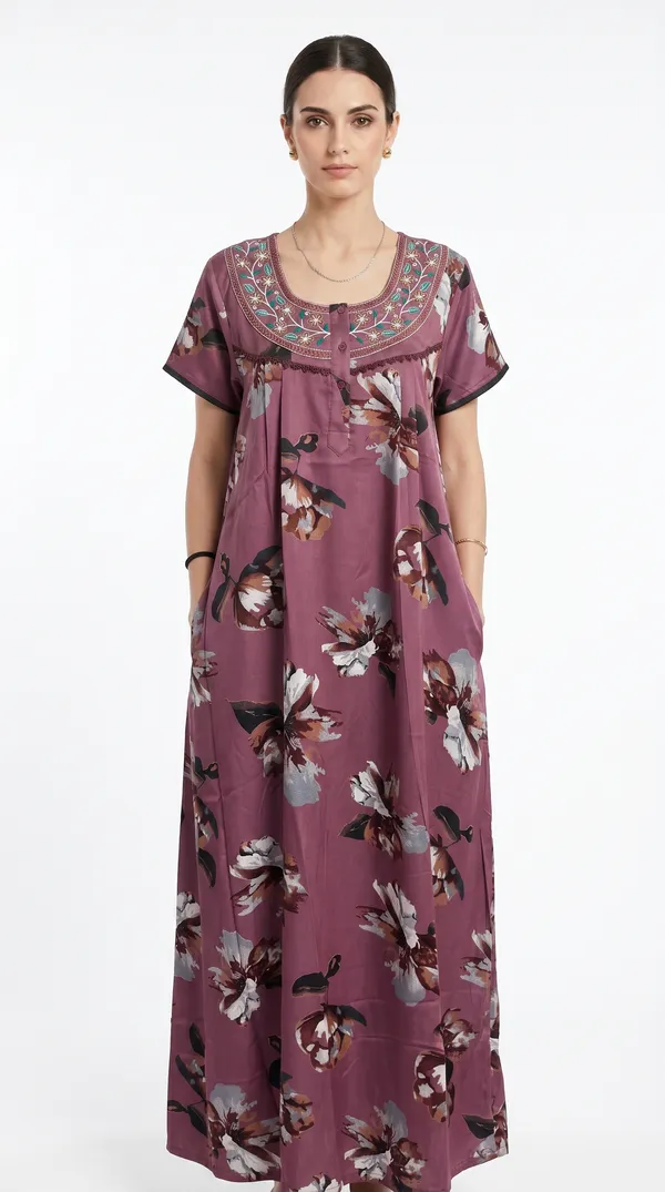 Evolove_Printed_Nighty_Maxi_for_Women_|_Alpine_Fabric_with_Side_Pocket_and_Neckline_Embroidery_|_Short_Sleeves_Full_Length_Night_Wear_Gown