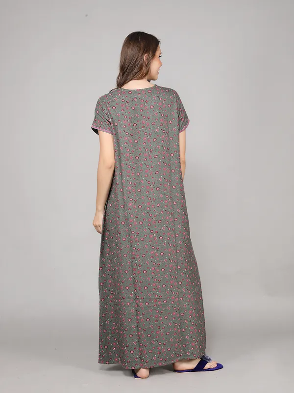 Evolove_Alpine_Floral_Print_Mint_Green_Nighty_Maxi_for_Women_with_Side_Pocket_and_Neckline_Embroidery_|_Printed_Short_Sleeves_Full_Length_Night_Wear_Gown__|_Soft_Comfortable_Sleepwear_&_Home_Wear
