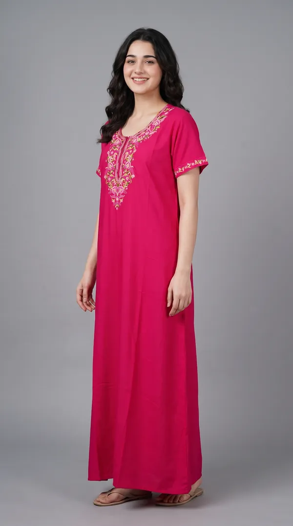 Evolove_Bizzy_Lizzy_Nighty_for_Women_|_Floral_Embroidered_Maxi_Nightgown_|_Full_Length_Sleepwear_with_Short_Sleeves_|_Super_Soft,_Super_Comfortable__Daily_Wear_&_Lounge_Wear