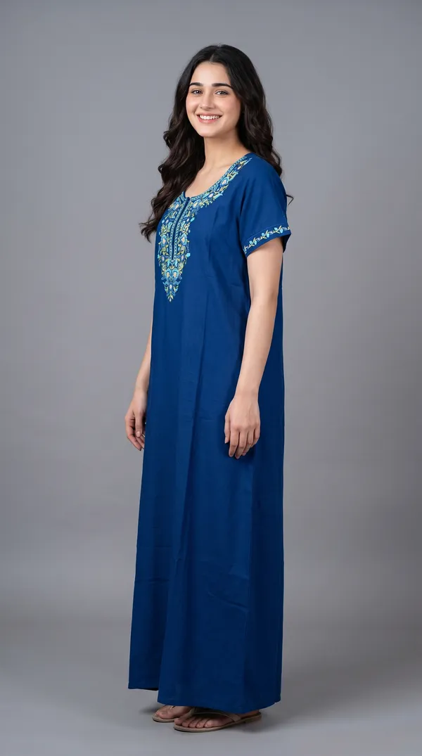 Evolove_Bizzy_Lizzy_Nighty_for_Women_|_Floral_Embroidered_Maxi_Nightgown_|_Full_Length_Sleepwear_with_Short_Sleeves_|_Super_Soft,_Super_Comfortable__Daily_Wear_&_Lounge_Wear