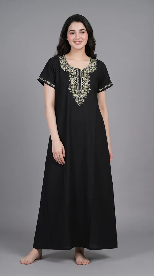 Evolove_Bizzy_Lizzy_Nighty_for_Women_|_Floral_Embroidered_Maxi_Nightgown_|_Full_Length_Sleepwear_with_Short_Sleeves_|_Super_Soft,_Super_Comfortable__Daily_Wear_&_Lounge_Wear