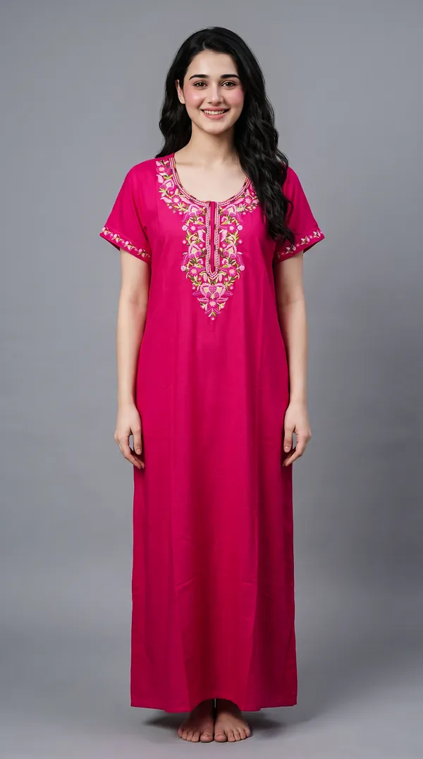Evolove_Bizzy_Lizzy_Nighty_for_Women_|_Floral_Embroidered_Maxi_Nightgown_|_Full_Length_Sleepwear_with_Short_Sleeves_|_Super_Soft,_Super_Comfortable__Daily_Wear_&_Lounge_Wear