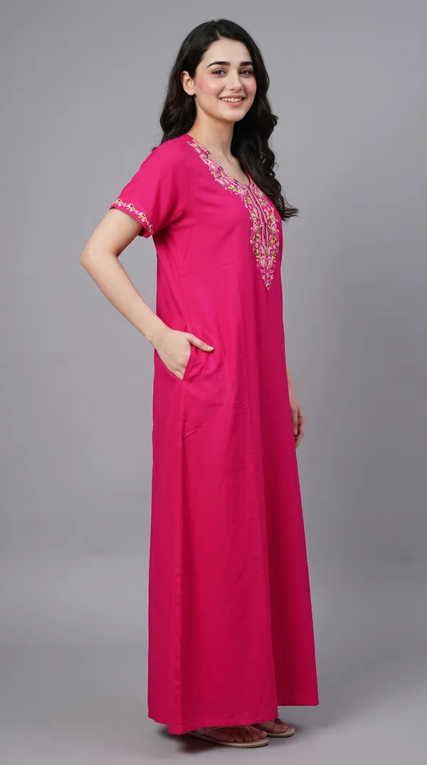 Evolove_Bizzy_Lizzy_Nighty_for_Women_|_Floral_Embroidered_Maxi_Nightgown_|_Full_Length_Sleepwear_with_Short_Sleeves_|_Super_Soft,_Super_Comfortable__Daily_Wear_&_Lounge_Wear
