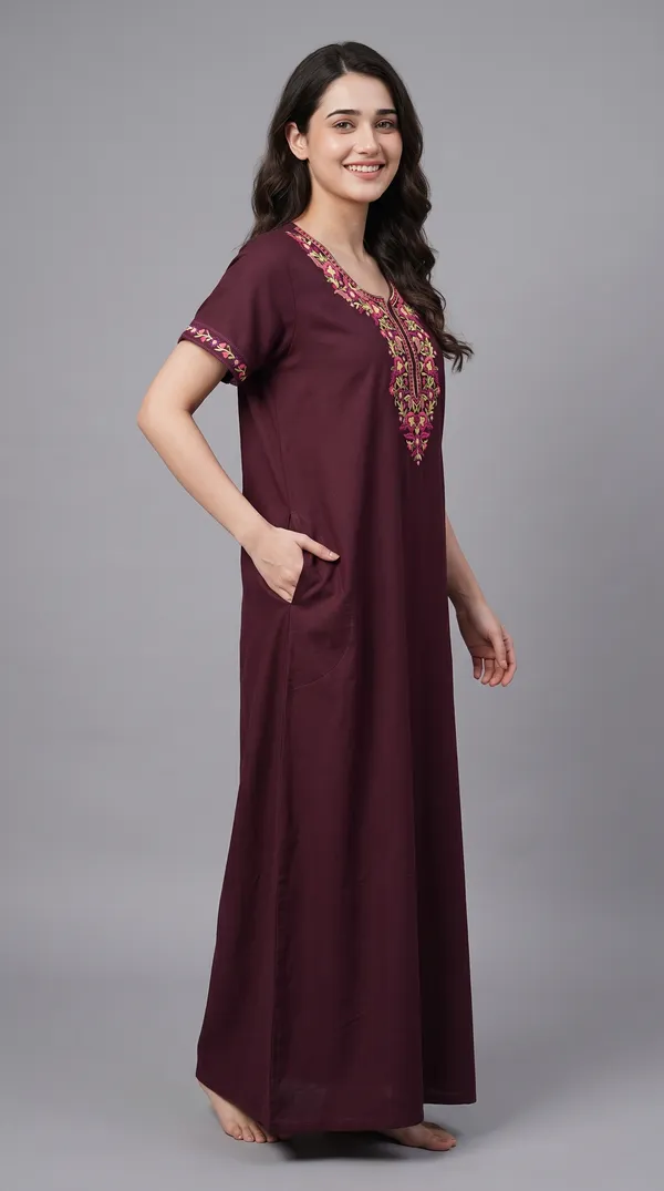 Evolove_Bizzy_Lizzy_Nighty_for_Women_|_Floral_Embroidered_Maxi_Nightgown_|_Full_Length_Sleepwear_with_Short_Sleeves_|_Super_Soft,_Super_Comfortable__Daily_Wear_&_Lounge_Wear