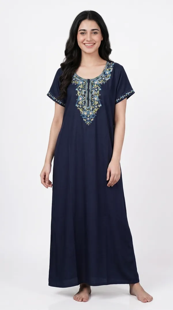 Evolove_Bizzy_Lizzy_Nighty_for_Women_|_Floral_Embroidered_Maxi_Nightgown_|_Full_Length_Sleepwear_with_Short_Sleeves_|_Super_Soft,_Super_Comfortable__Daily_Wear_&_Lounge_Wear