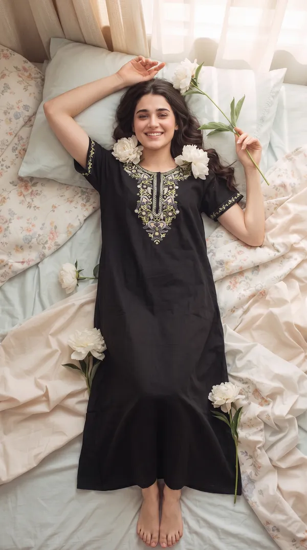 Evolove_Bizzy_Lizzy_Nighty_for_Women_|_Floral_Embroidered_Maxi_Nightgown_|_Full_Length_Sleepwear_with_Short_Sleeves_|_Super_Soft,_Super_Comfortable__Daily_Wear_&_Lounge_Wear