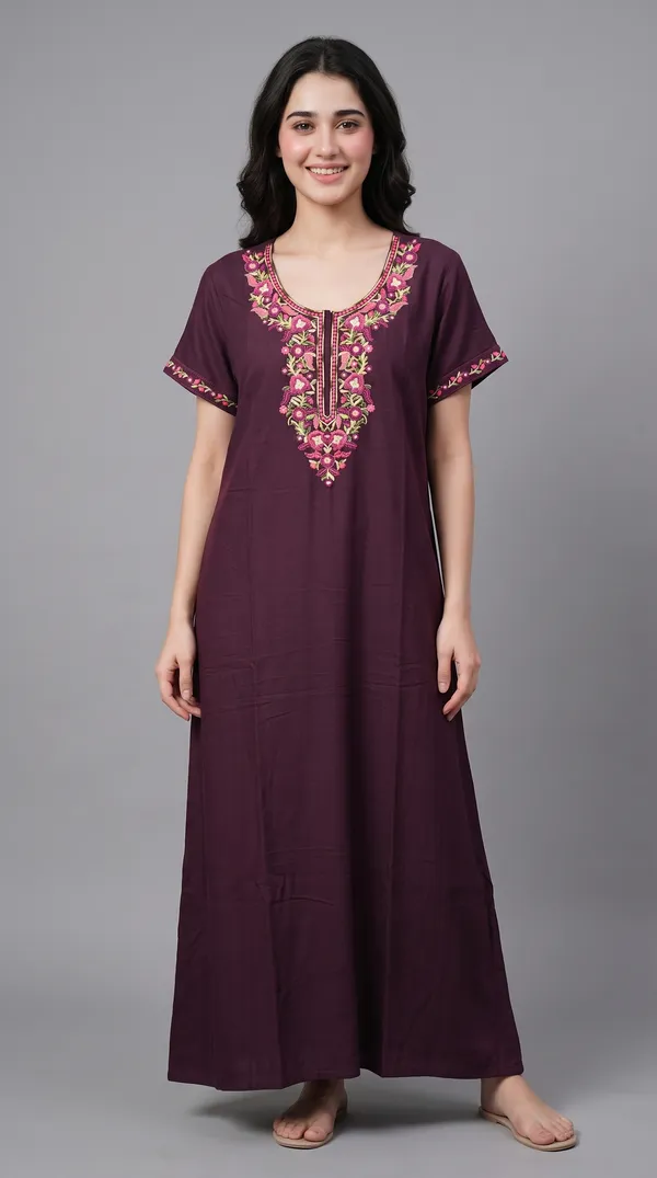 Evolove_Bizzy_Lizzy_Nighty_for_Women_|_Floral_Embroidered_Maxi_Nightgown_|_Full_Length_Sleepwear_with_Short_Sleeves_|_Super_Soft,_Super_Comfortable__Daily_Wear_&_Lounge_Wear