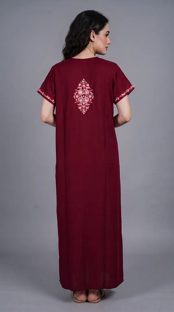 Evolove_Bizzy_Lizzy_Nighty_for_Women_|_Floral_Embroidered_Maxi_Nightgown_|_Full_Length_Sleepwear_with_Short_Sleeves_|_Super_Soft,_Super_Comfortable__Daily_Wear_&_Lounge_Wear