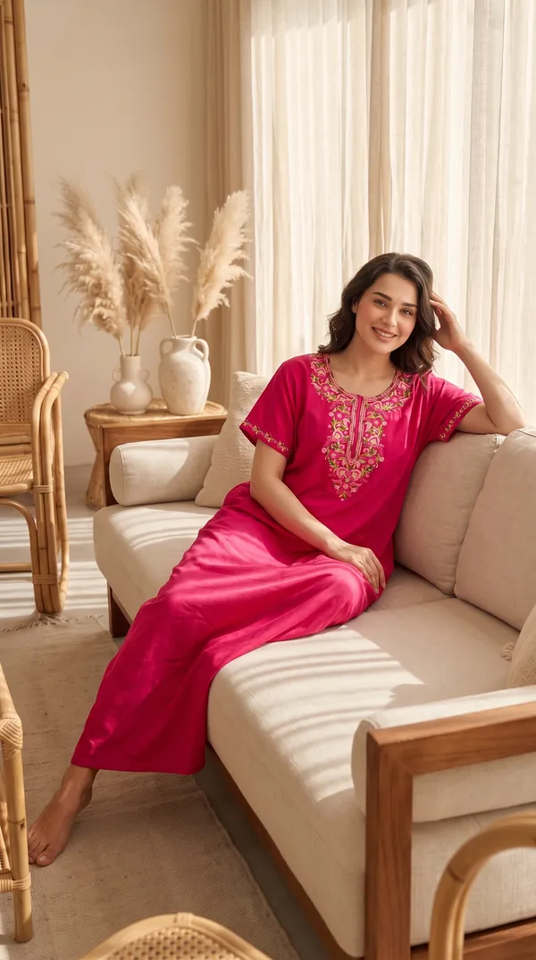 Evolove_Bizzy_Lizzy_Nighty_for_Women_|_Floral_Embroidered_Maxi_Nightgown_|_Full_Length_Sleepwear_with_Short_Sleeves_|_Super_Soft,_Super_Comfortable__Daily_Wear_&_Lounge_Wear