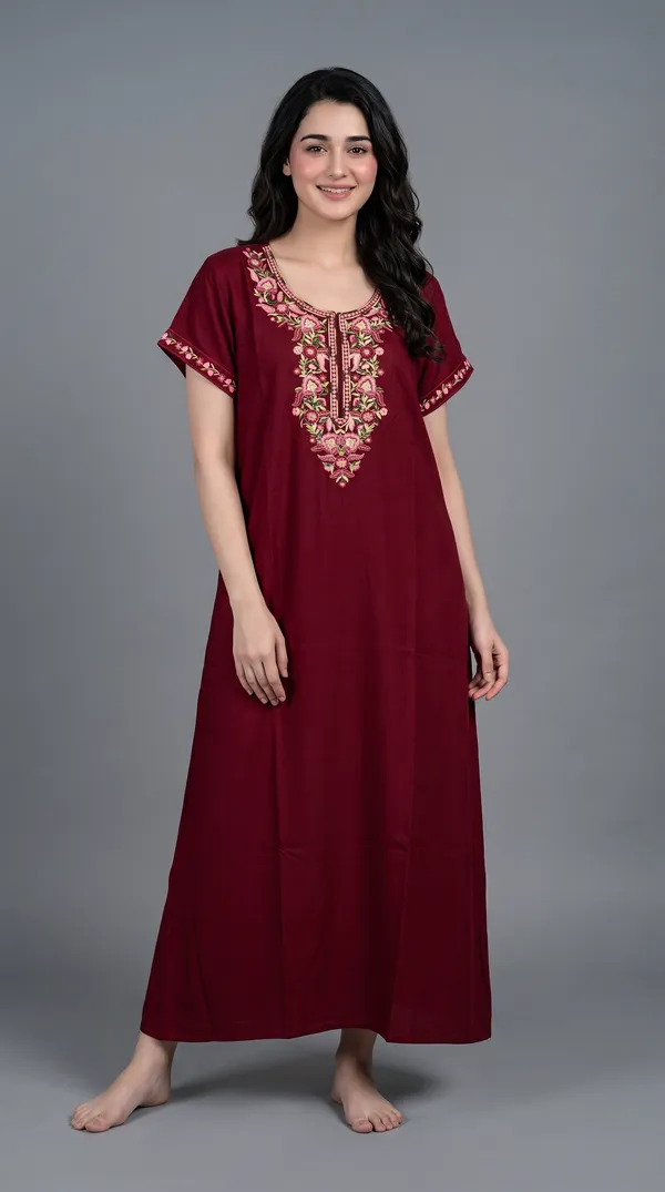 Evolove_Bizzy_Lizzy_Nighty_for_Women_|_Floral_Embroidered_Maxi_Nightgown_|_Full_Length_Sleepwear_with_Short_Sleeves_|_Super_Soft,_Super_Comfortable__Daily_Wear_&_Lounge_Wear